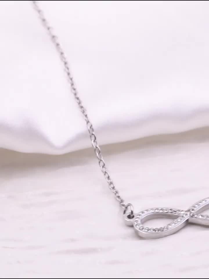 316L Stainless Steel Infinite Loop Shiny Necklace